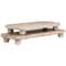 Light Brown Mango Wood Beaded Decorative Tray Set